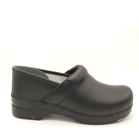 NEW Dansko Professional Clogs Womens 42 11.5 12 Black Leather Nursing Shoes - Picture 1 of 10